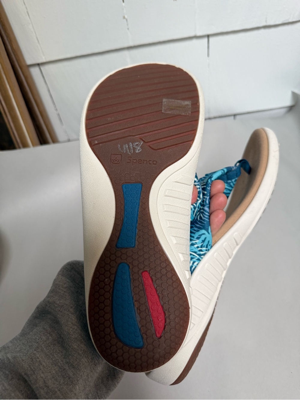 Spenco Victoria Tropic sandals in Tropical Blue EUC men’s size 11 - Picture 4 of 5